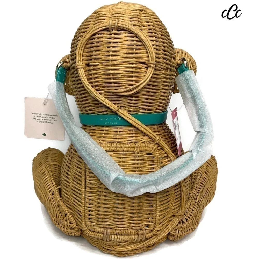 Kate Spade Monkey 🐒 Wicker Novelty Rare Bag